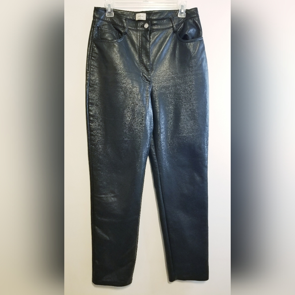 Aritzia Wilfred High-Waisted High-Rise Melina Vegan Leather Pants